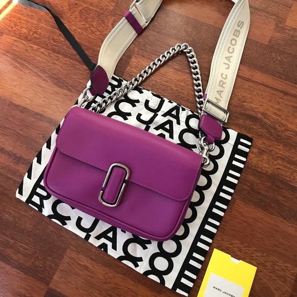 Marc Jacobs The J Marc Soft Flap Leather Shoulder Crossbody Chain Handbag - Picture 13 of 14